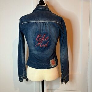 Ecko Red embroidered denim jacket